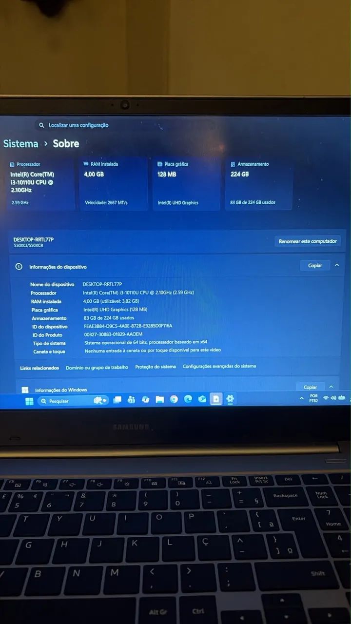 Lap top Samsung 