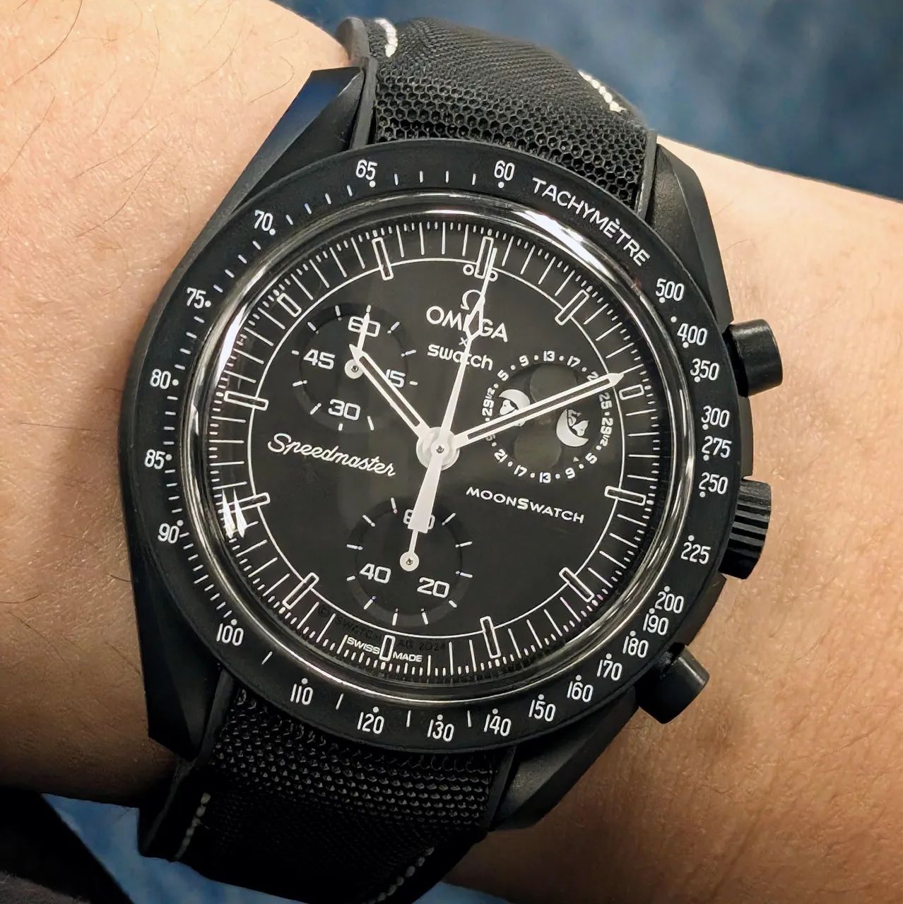 Relógio Swatch x Omega Relógio Bioceramic Moonswatch Mission