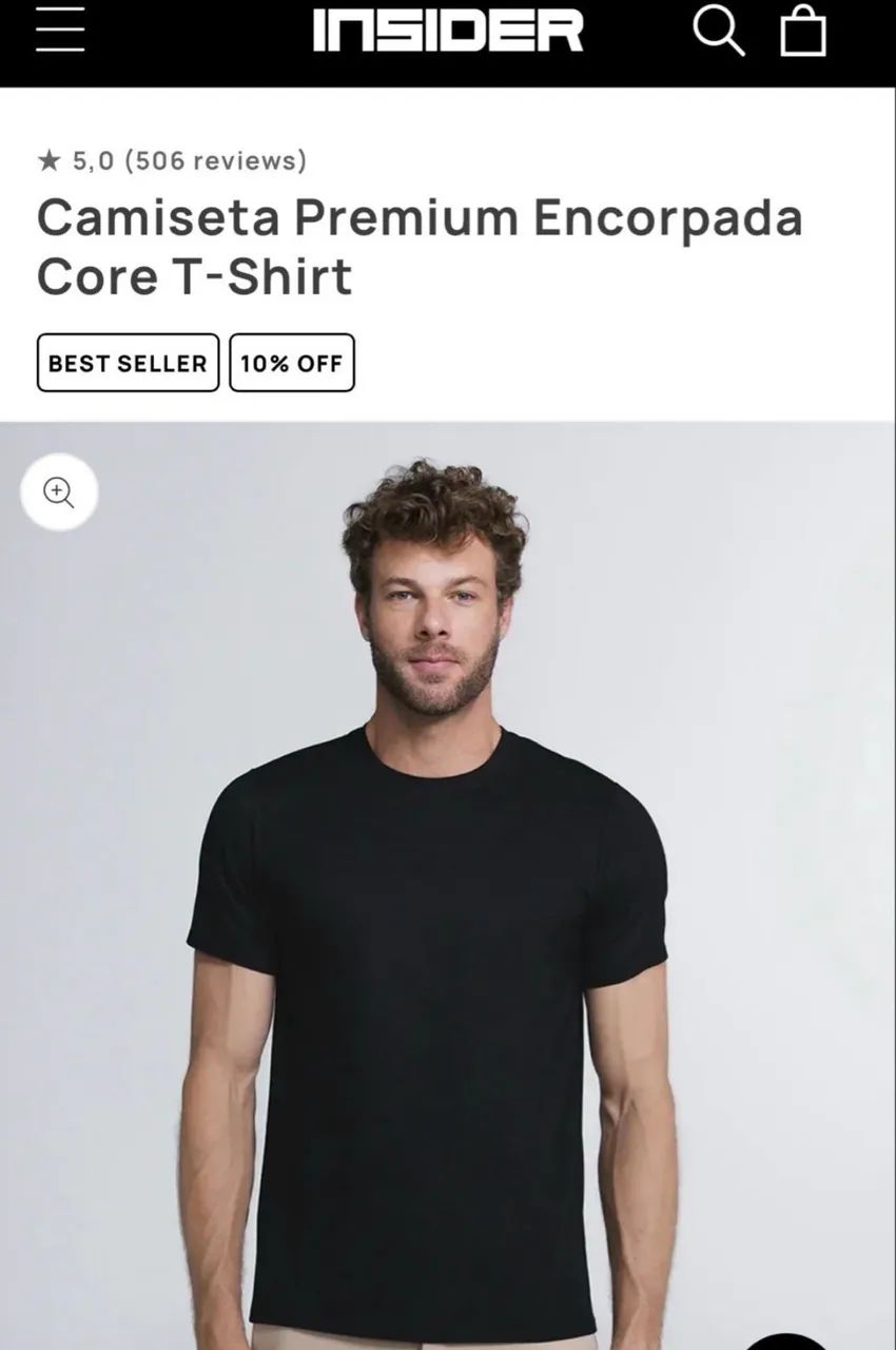 Kit 7 camisetas INSIDER core T-shirt encorpada - Foto 5