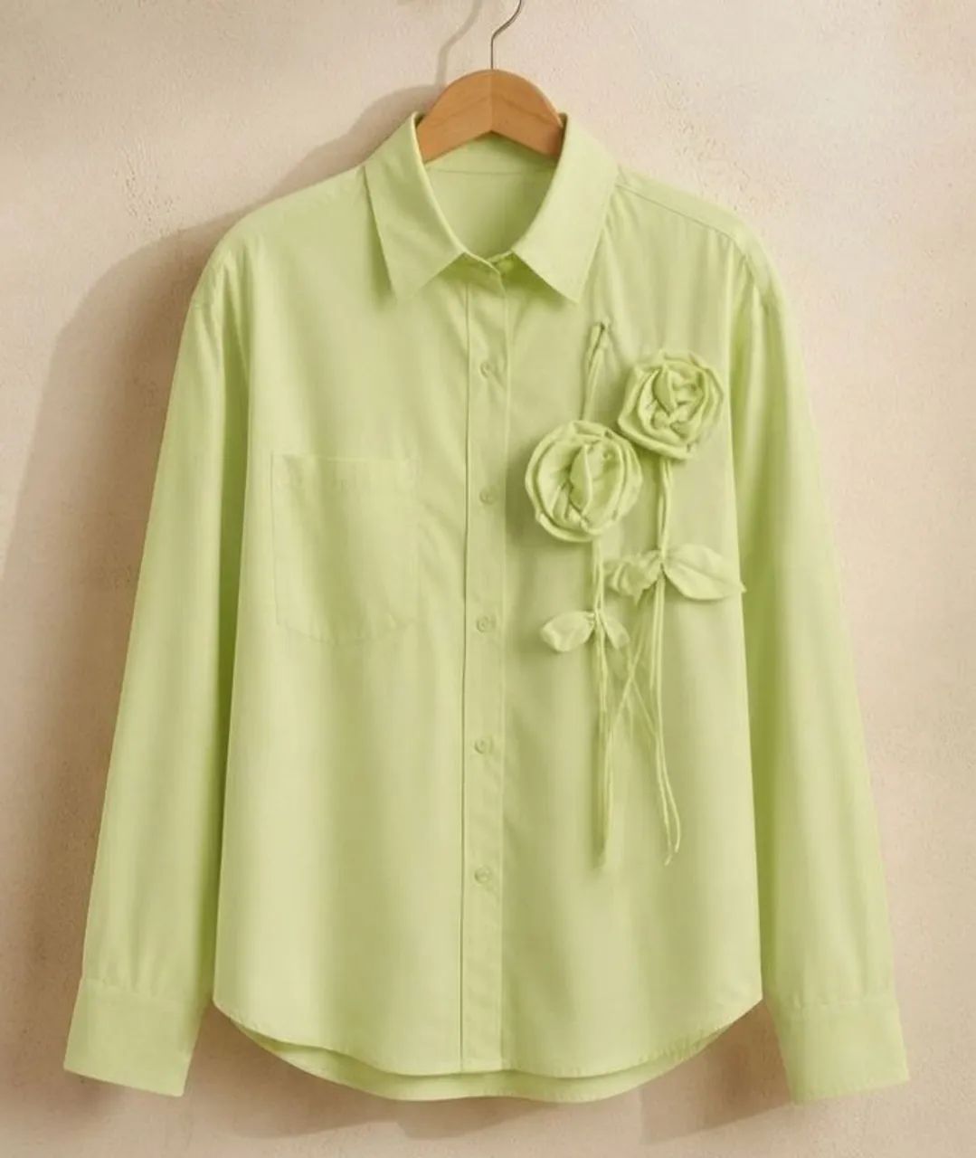 Camisa linda Boho Jy Flower tam g - Foto 2
