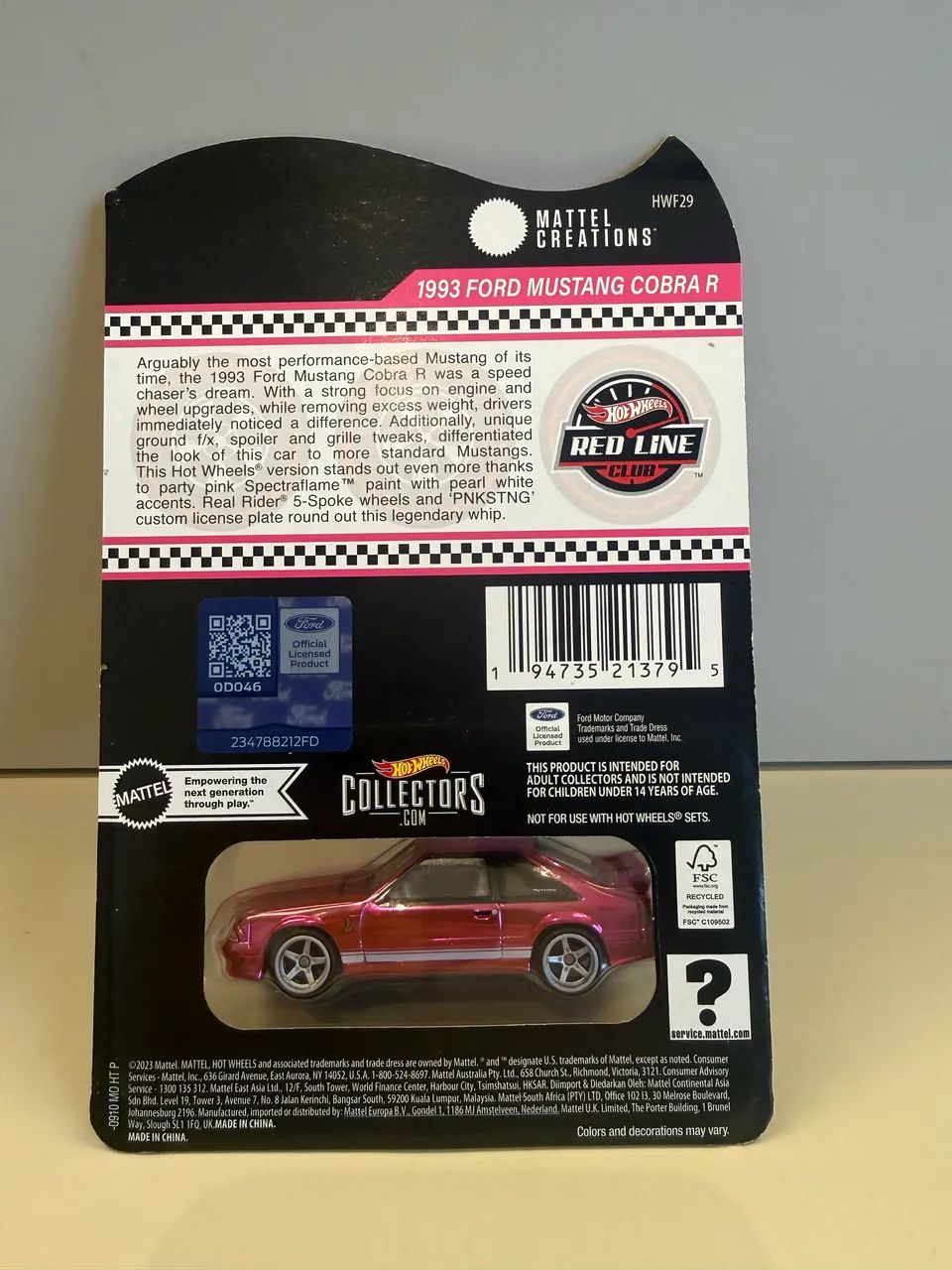 Miniatura Hotwheels RLC Mustang Pink. 1/64 - Hobbies e coleções