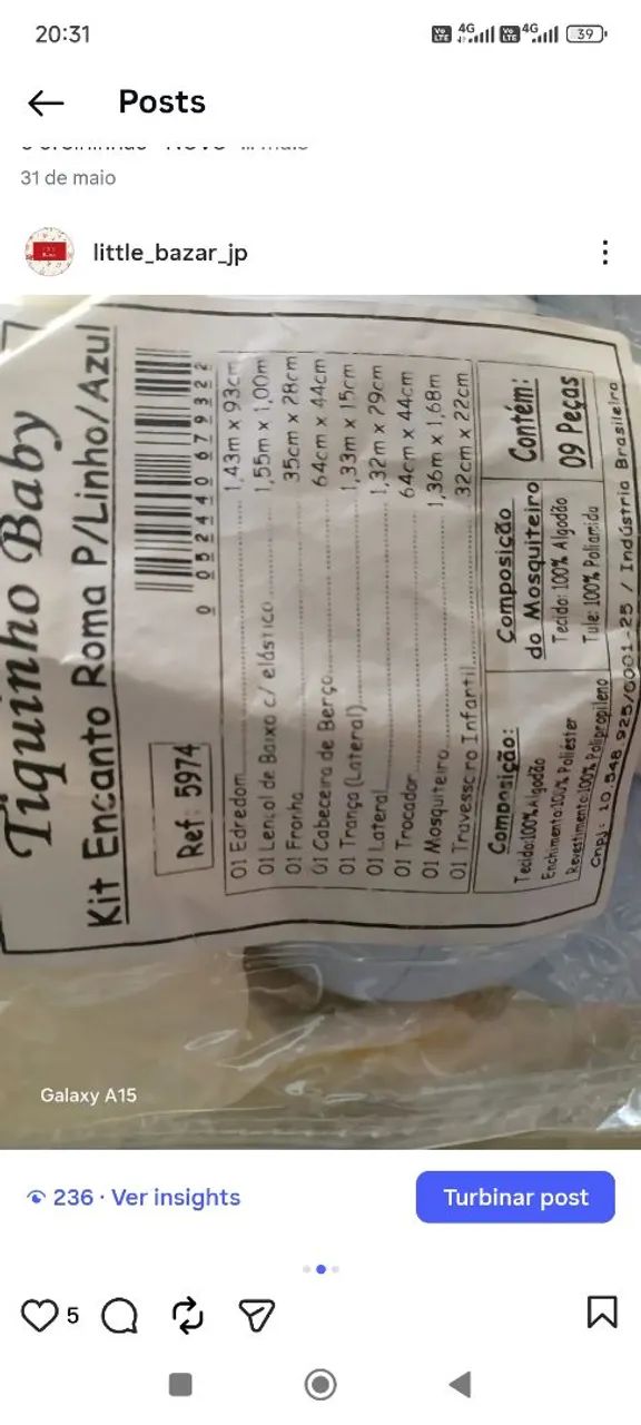 Kit Berço - NOVO - Foto 2