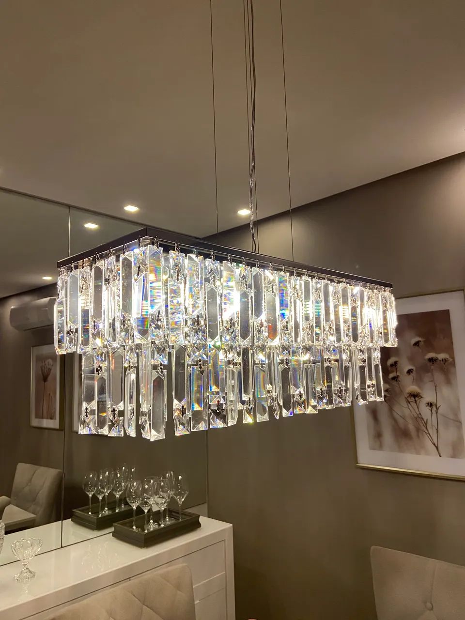 Lustre Pendente Retangular