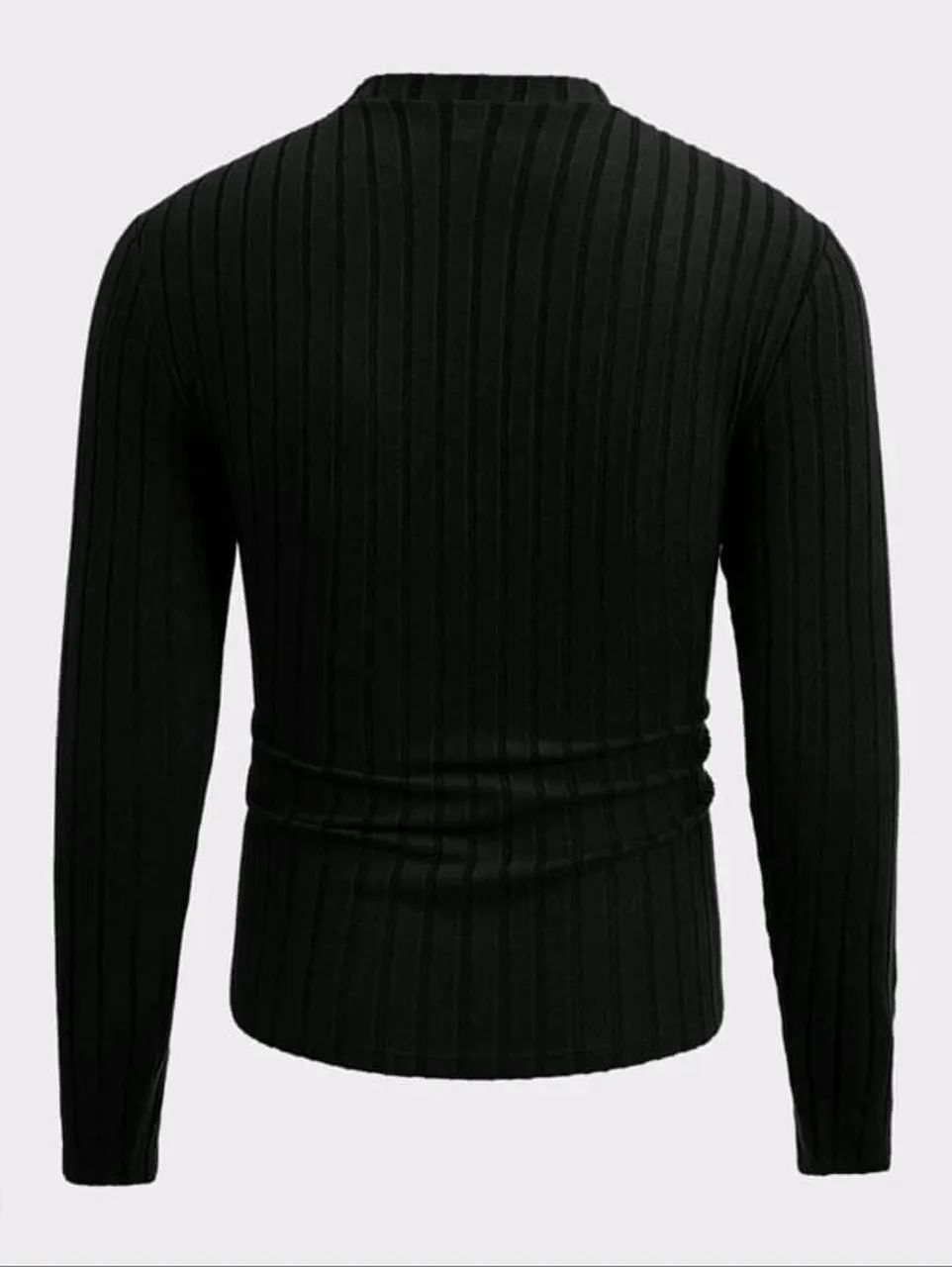 Camiseta com Nervuras Preto Manfinity - Foto 2