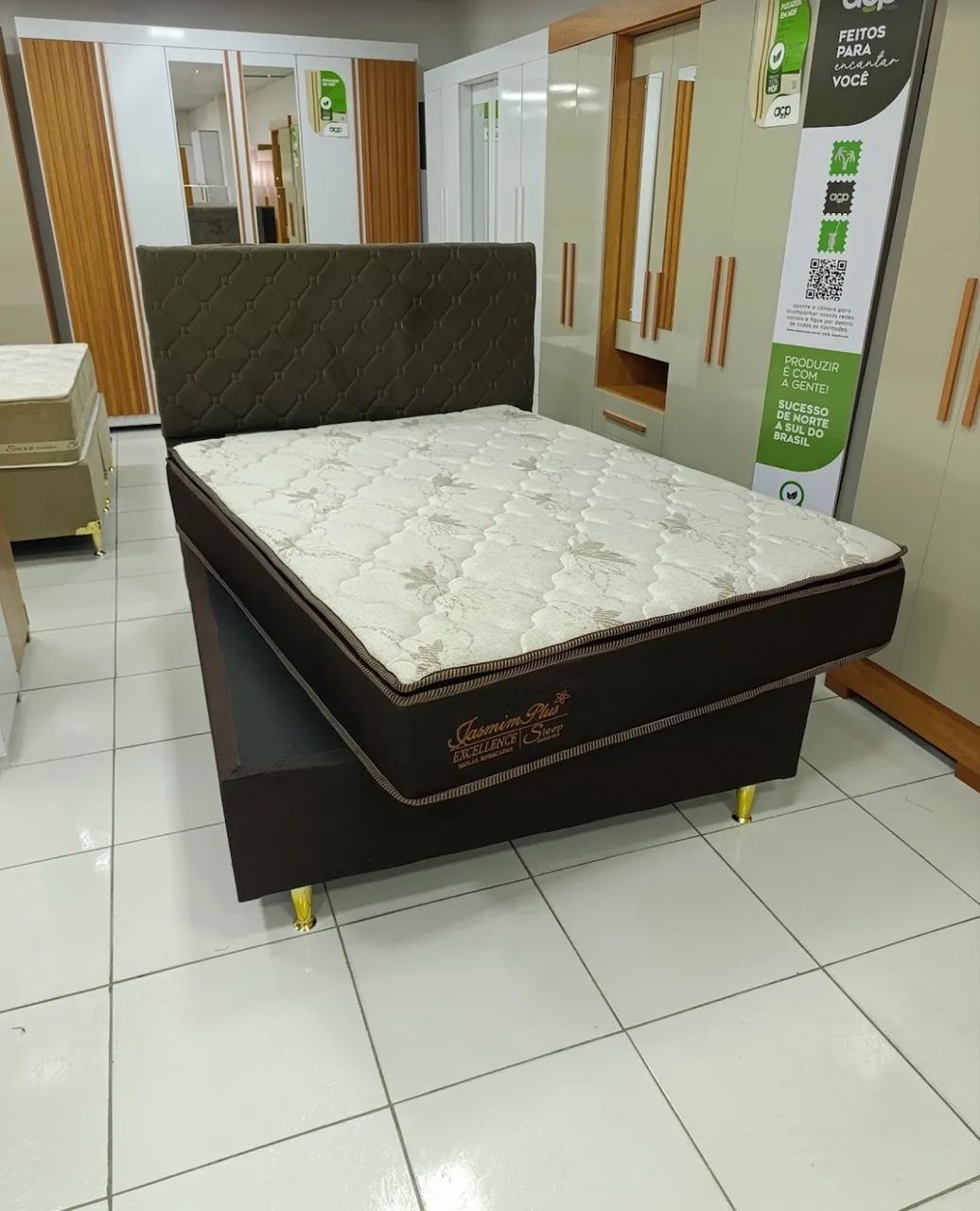 Cama Box Casal Jasmim Plus Excellence com Pillow Top (Base + Colchão) - Foto 3