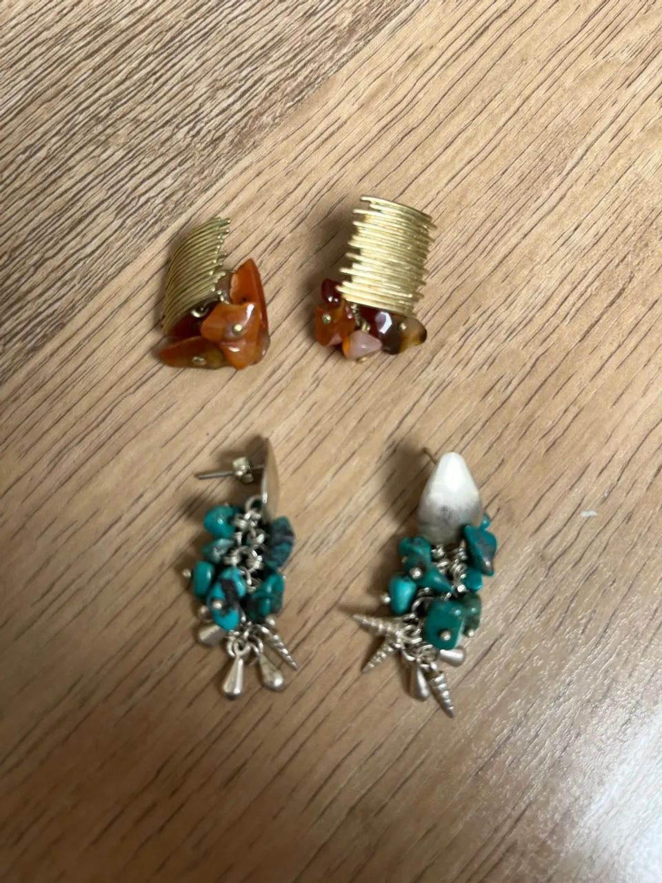 Conjunto de Brincos de pedras preciosas - Foto 2