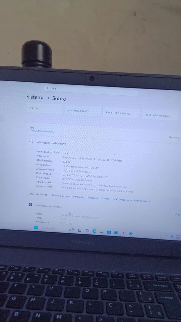 Notebook Samsung Core i3 | 8GB RAM | SSD 240GB | Windows 11 - Foto 2