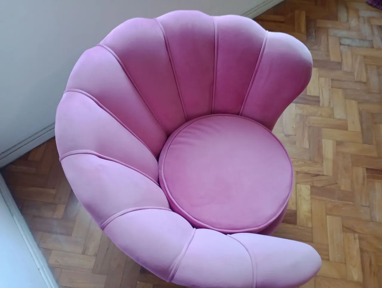 Poltrona Veludo Rosa - Foto 4