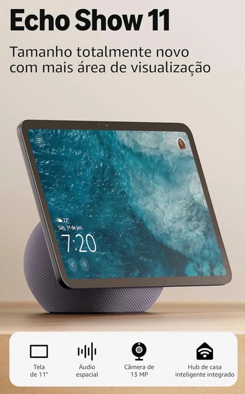 Echo Show 11 Alexa Tela HD 11 (LACRADO) - Foto 2