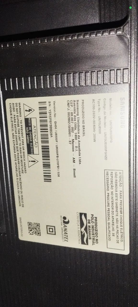Tv Samsung 70 polegadas