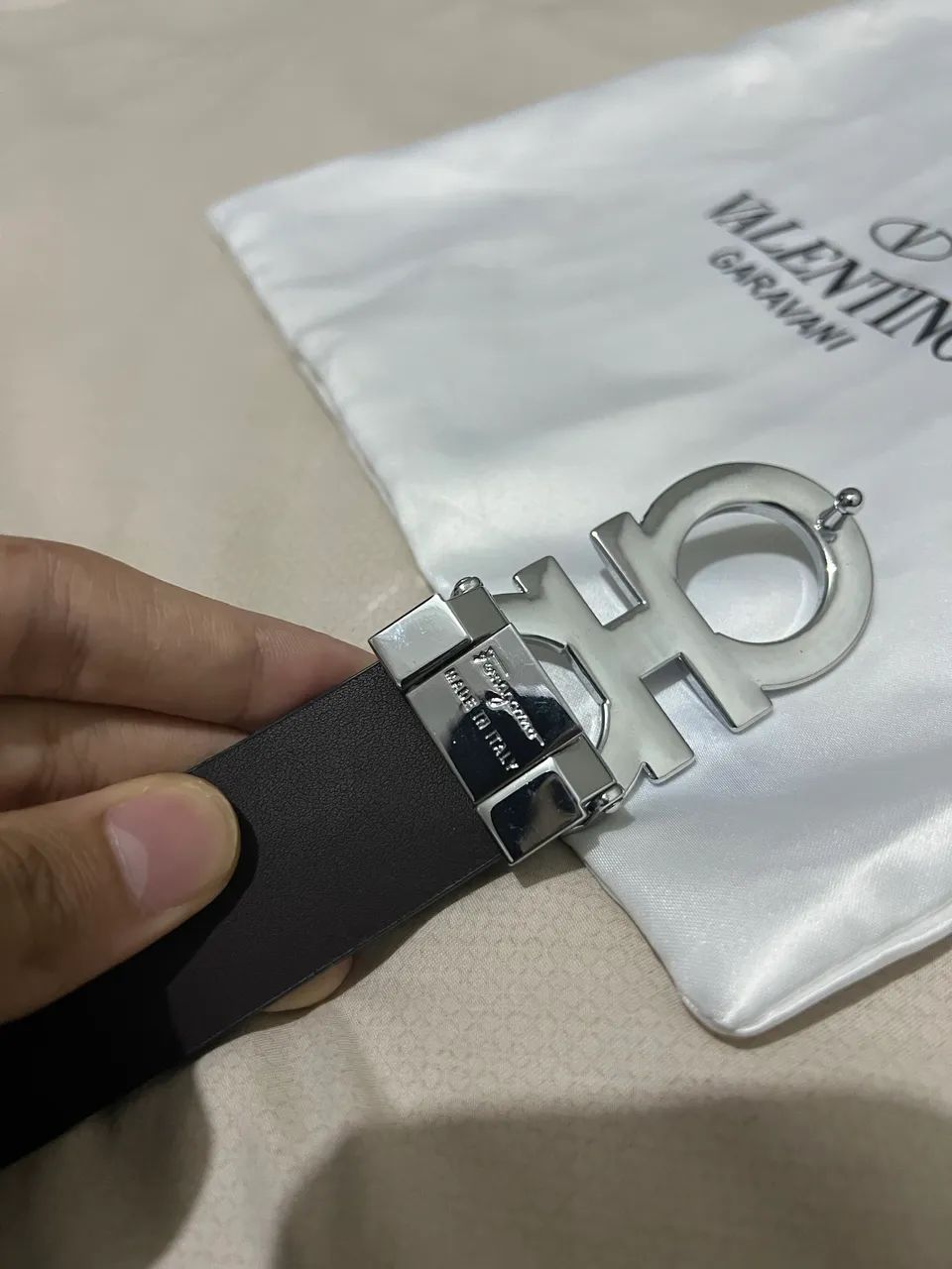 Cinto ferragamo original! Duas faces preto & marrom!  - Foto 3