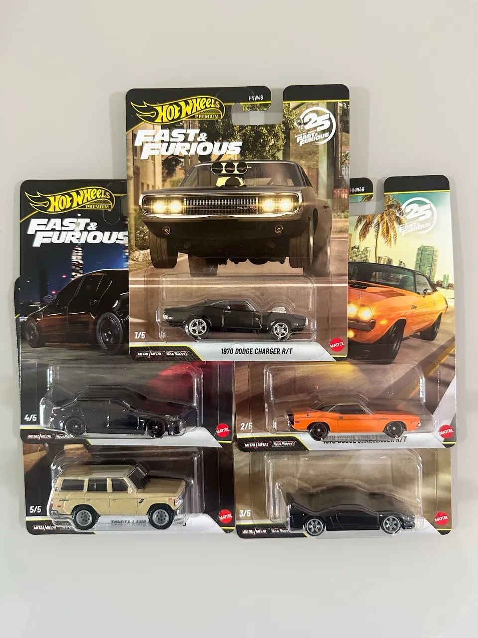 Hot wheels premium set completo velozes e furiosos 25 anos