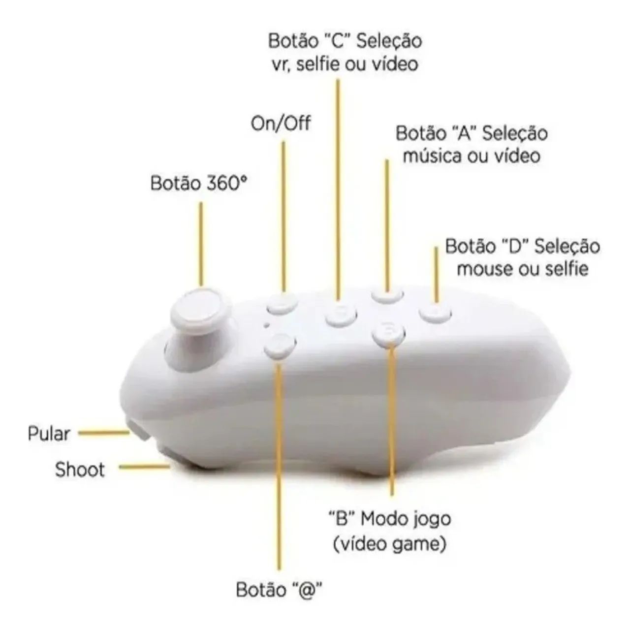 Óculos VR 3D Realidade Virtual + Controle Bluetooth Android iOS Smartphone até 6,5" - Foto 3
