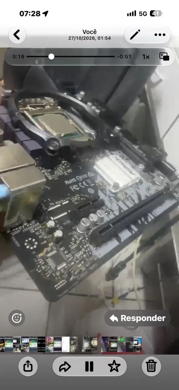 Kit placa e processador i5 10400 10 geração