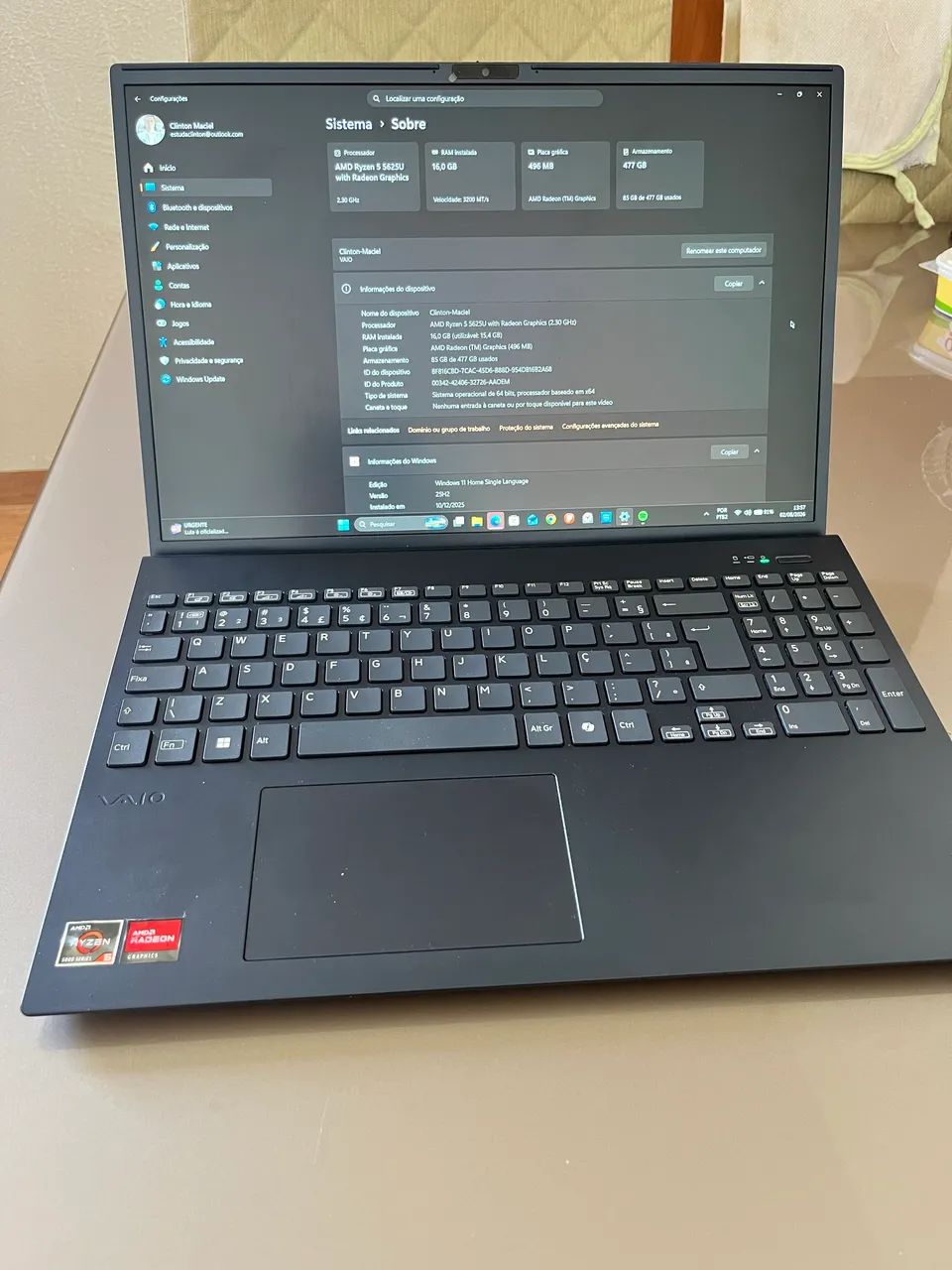 Notebook VAIO 16 RAM 512 GB - Foto 2
