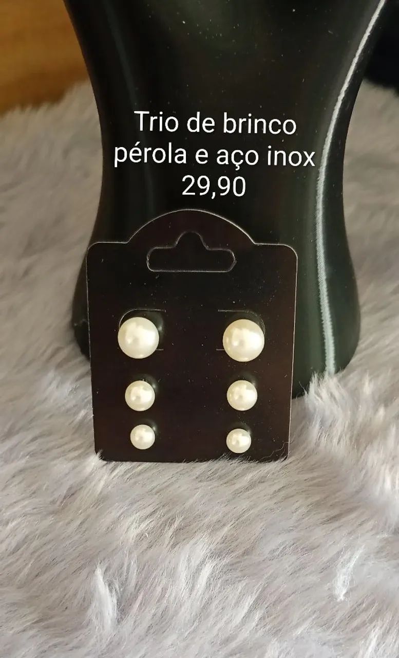 Brincos e argolas em aço inox - Foto 4