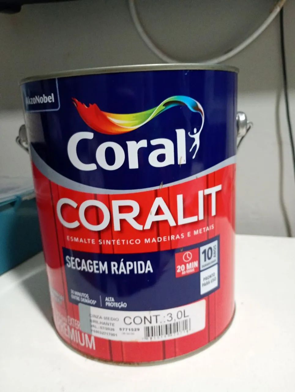 Tinta coralit cinza Médio 3 l