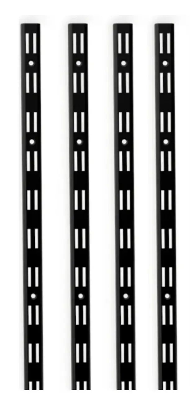 Trilho cremalheira duplo preto 2m