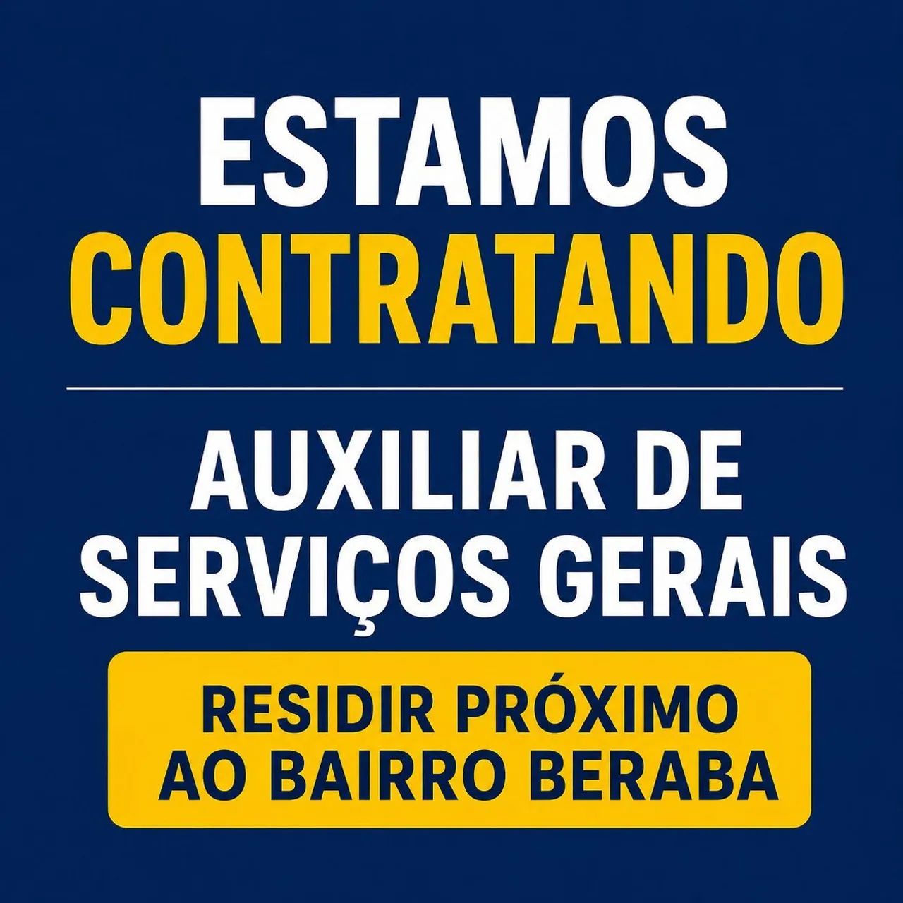 Auxiliar de Serviço Gerais 