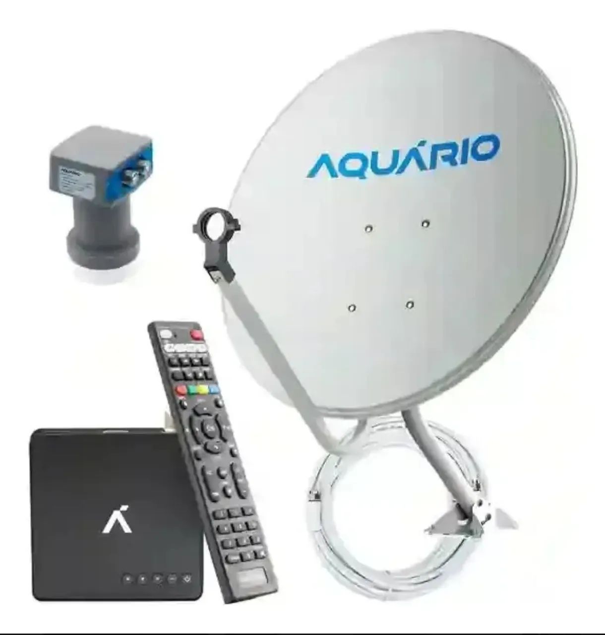 Receptor e antena digital aquário nova