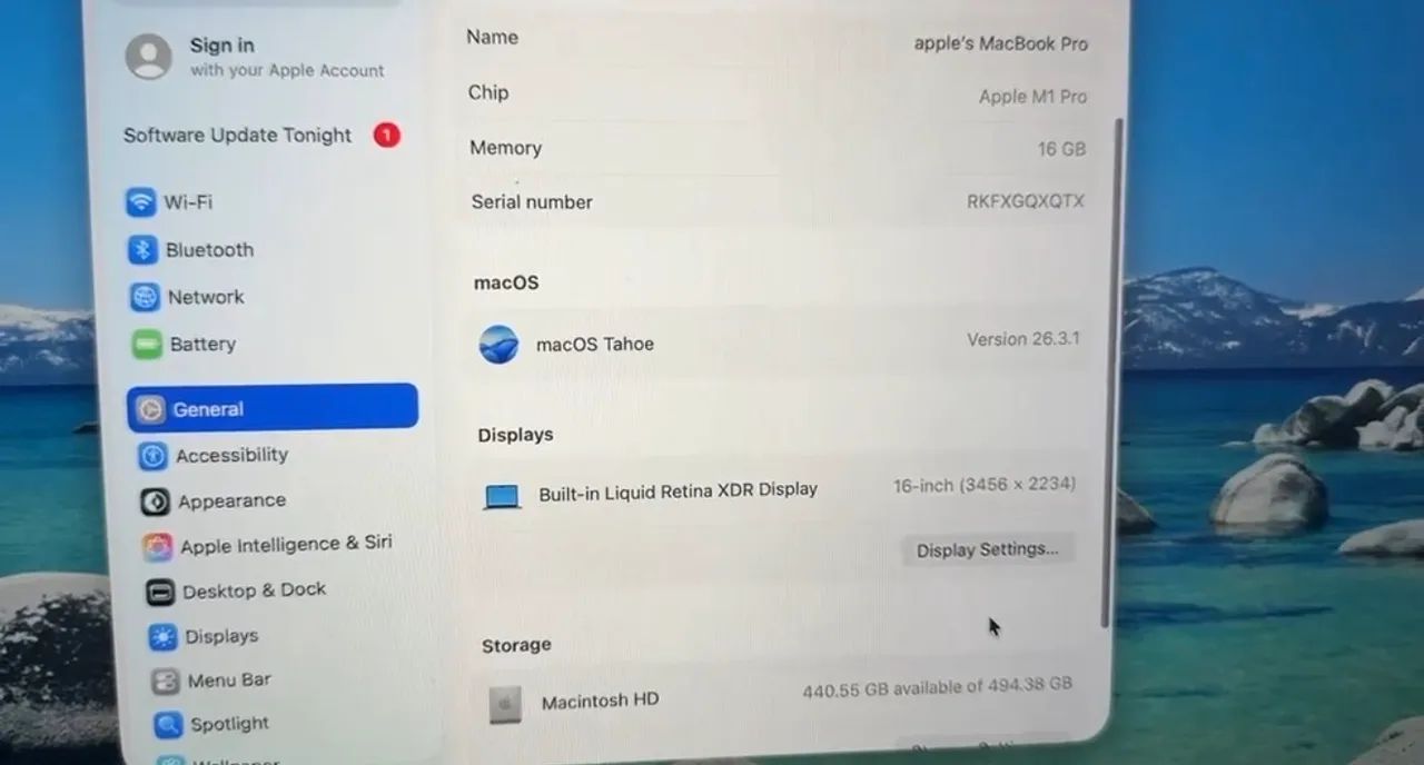 MacBook M1 Pro 16GB 512SSD 16 impecável  - Foto 3