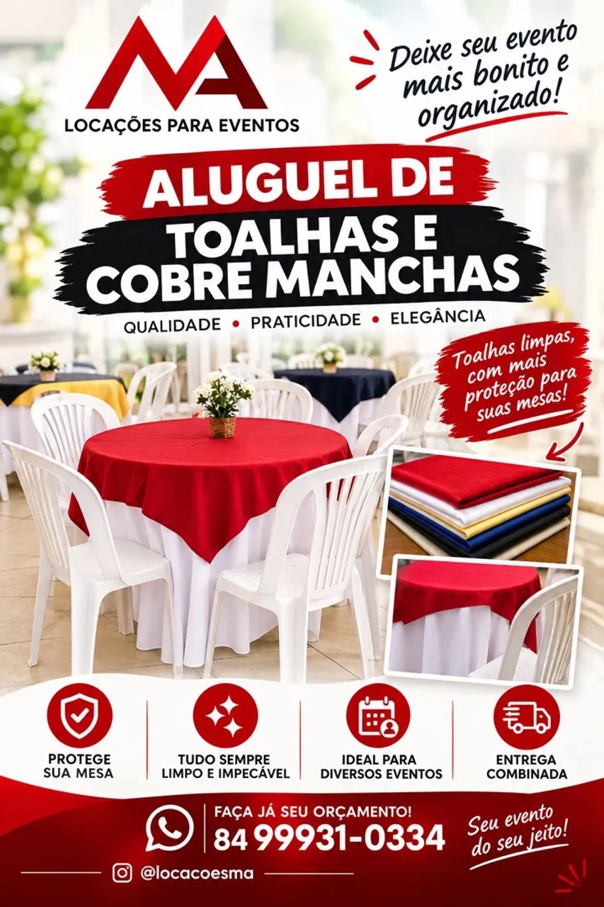 Locação de toalhas, cobre mancha e capas de cadeiras   - Foto 3