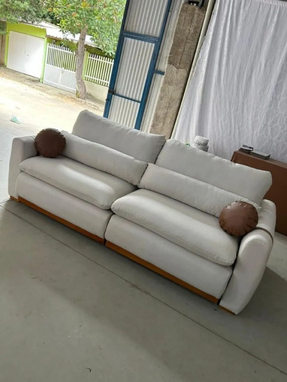 Lançamento!! Sofá Cama Retrátil Victoria 2,30 m Linho (Caixa zero e molas ensacadas) - Foto 5