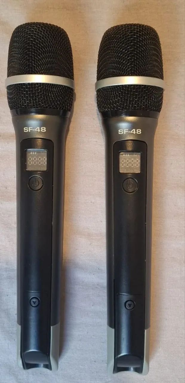 Microfone sem fio duplo staner