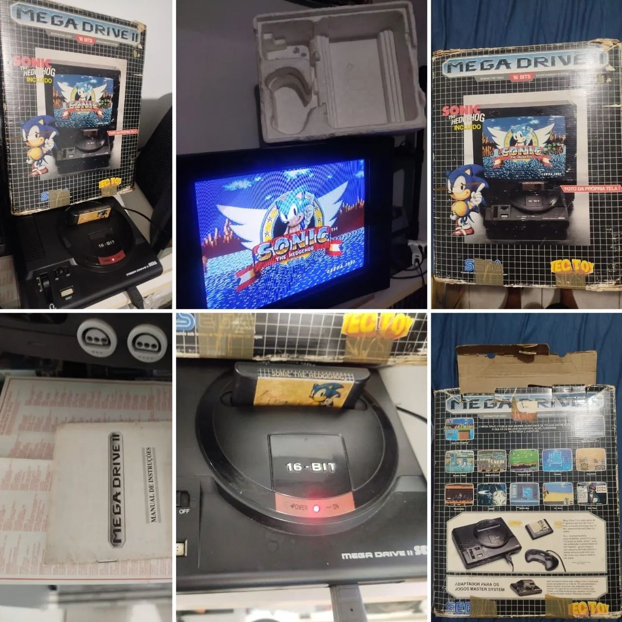 Mega Drive 2 na caixa completo 