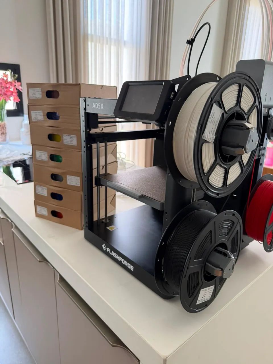 IMPRESSORA 3D FLASHFORGE AD5X MULTICOLOR + KIT DE FILAMENTOS