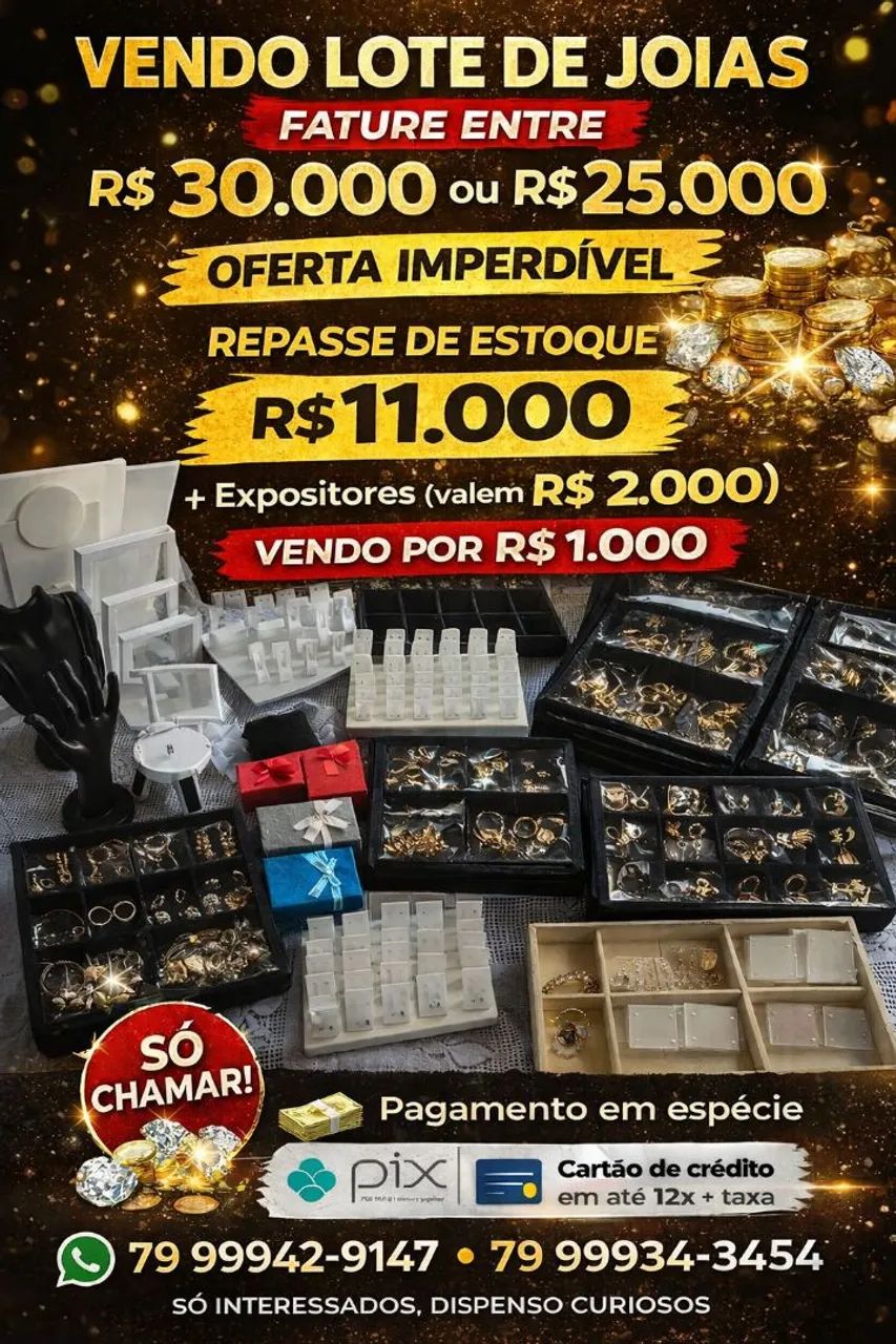 LOTE DE SEMIJOIAS PARA REVENDA +420 PEÇAS COM EXPOSITORES - Foto 2