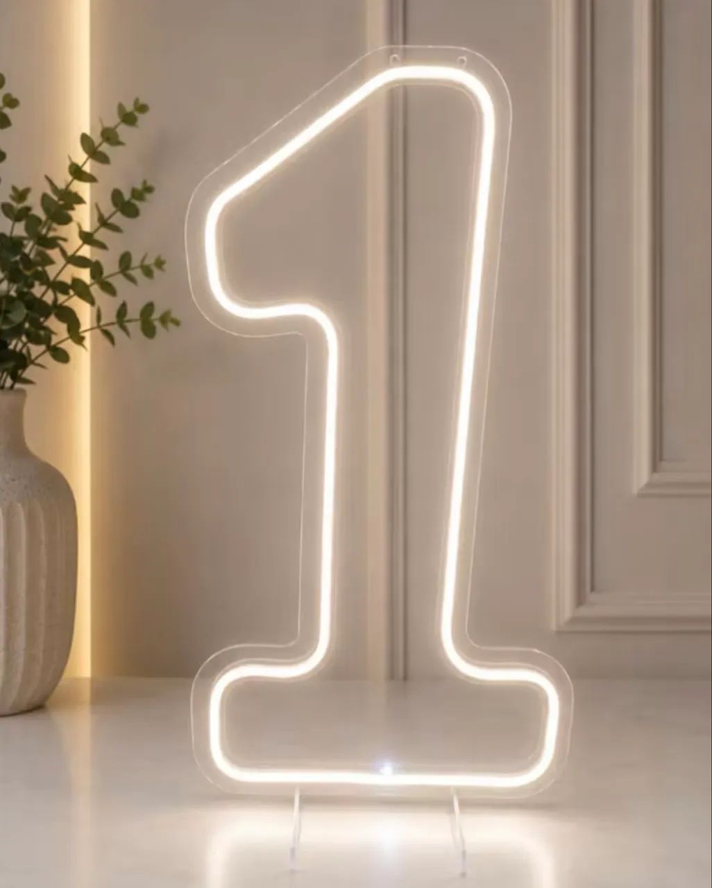 Número 1 em LED