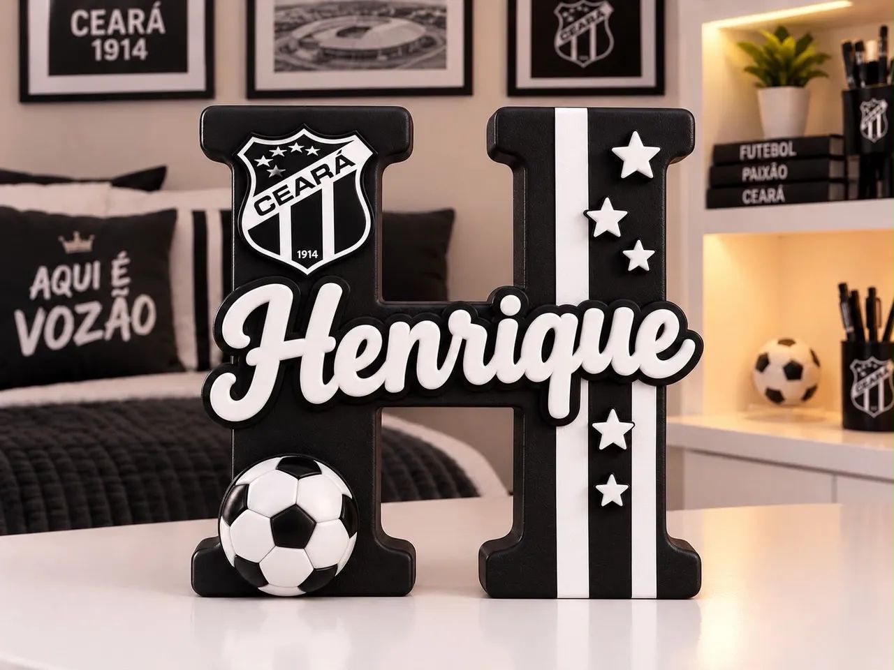 Letra personalizada torcedor do Ceará - 3D - 20 cm