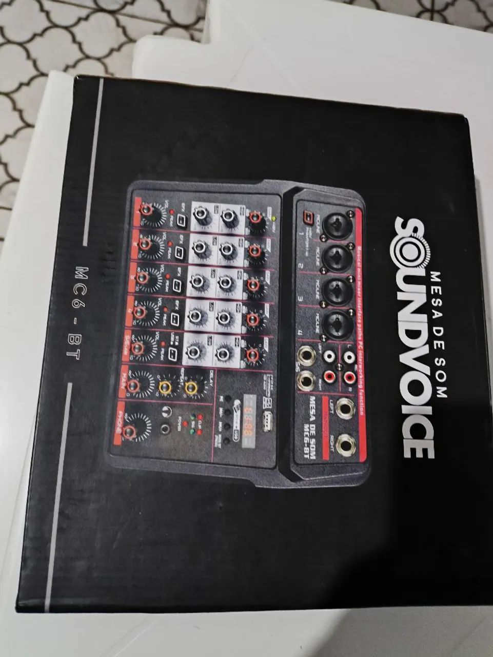 Microfone duplo sem fio e mesa de áudio novos - Foto 5