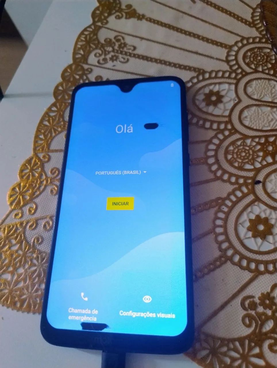 Moto G7 play,  com manchas na tela funcionando perfeitamente, Android 10 - Foto 3