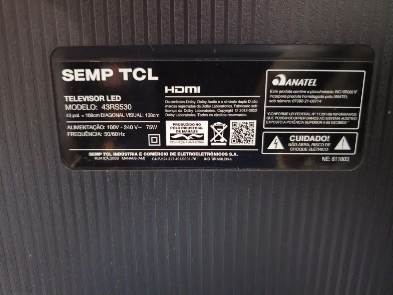 Smart TV LED 43" SEMP TCL (Modelo: 43RS530). - Foto 5