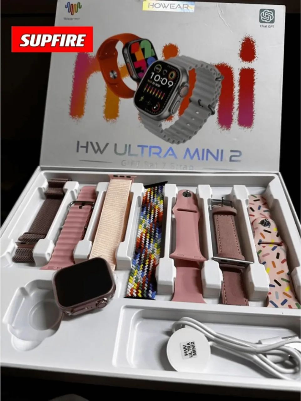 SMART WATCH HW MINI 2 COM 7 PULSEIRAS - Foto 3