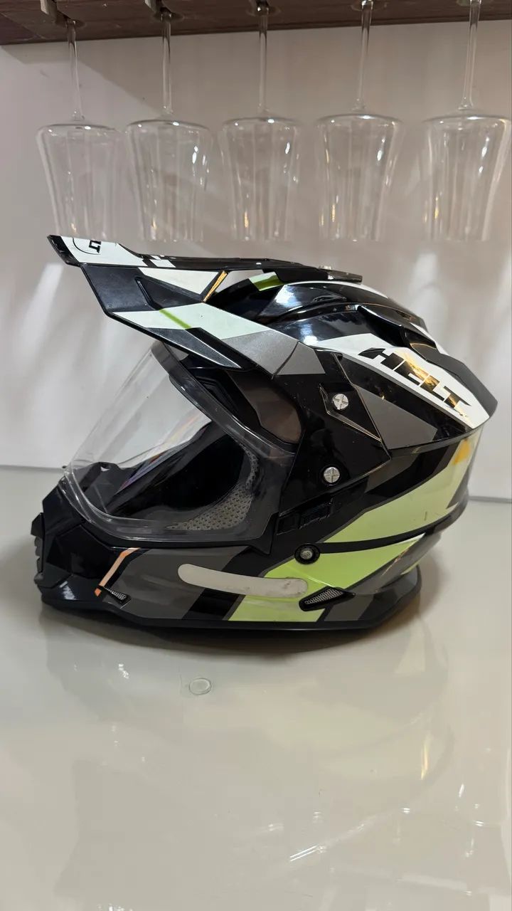 CAPACETE HELT C/ ÓCULOS INTERNO
