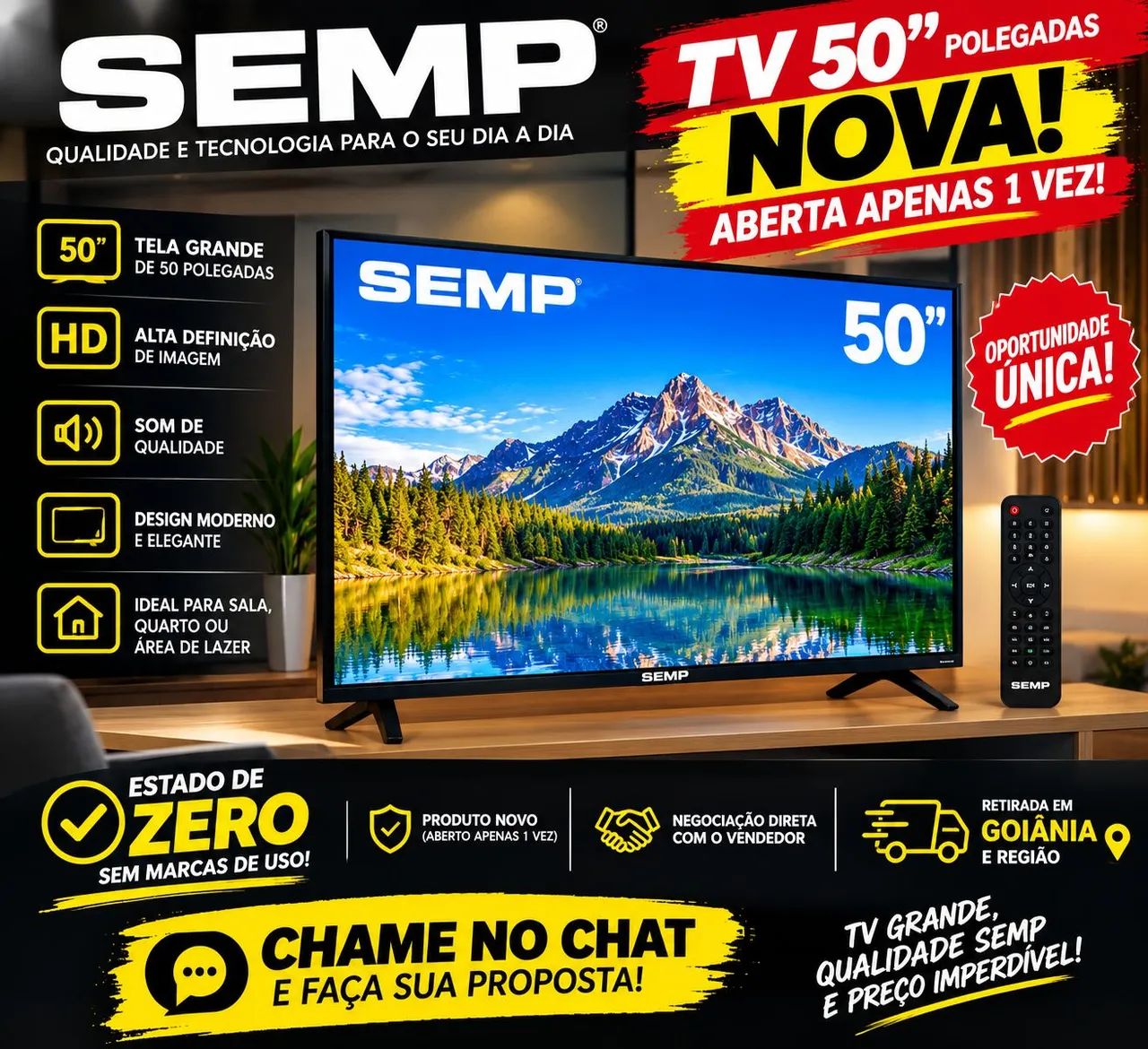 ? TV SEMP 50 POLEGADAS NOVA!  ?