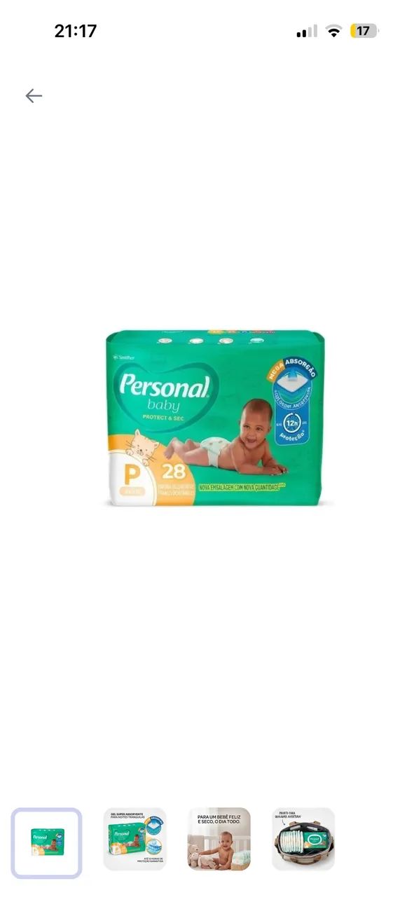 Fralda Personal P com 28