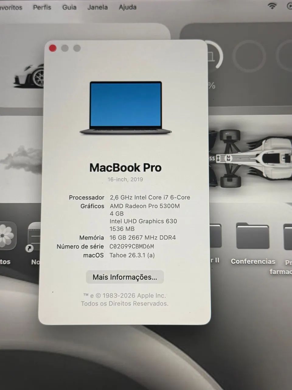 MacBook Pro 16 polegadas (tela grande) 2019