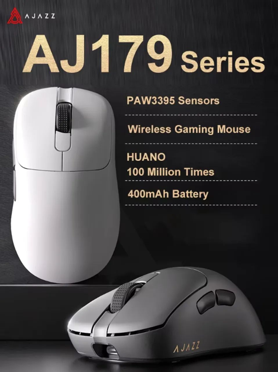 [NOVO] Mouse Sem Fio Ajazz AJ179 Pro 8K + Base de Carregamento, PAW3395, Tri-mode, Gamer - Foto 2