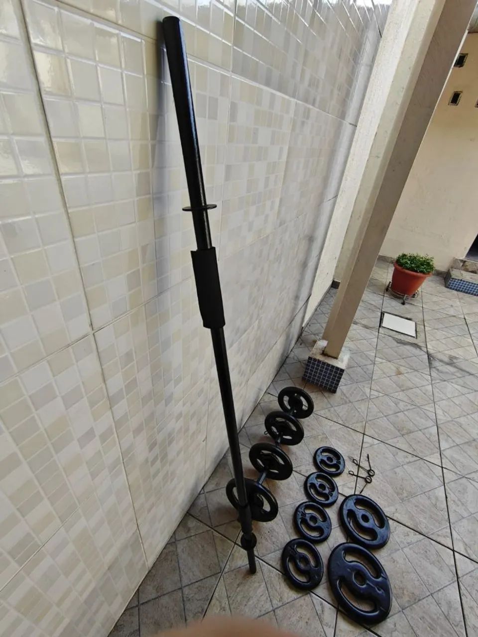 Kit Halteres com Barras e Anilhas - Foto 2