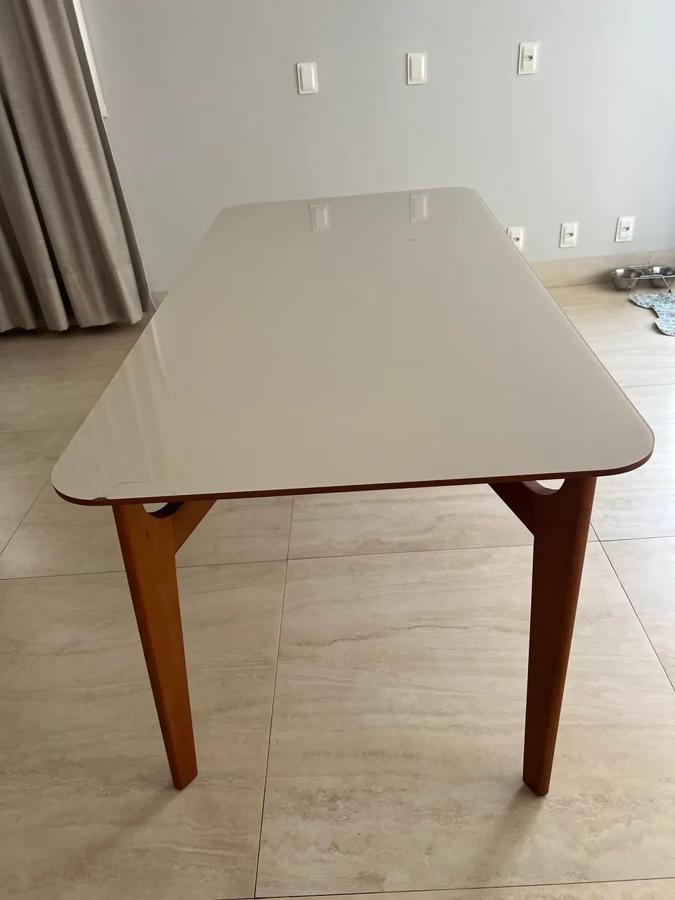 Mesa de vidro e mandeira - Foto 2