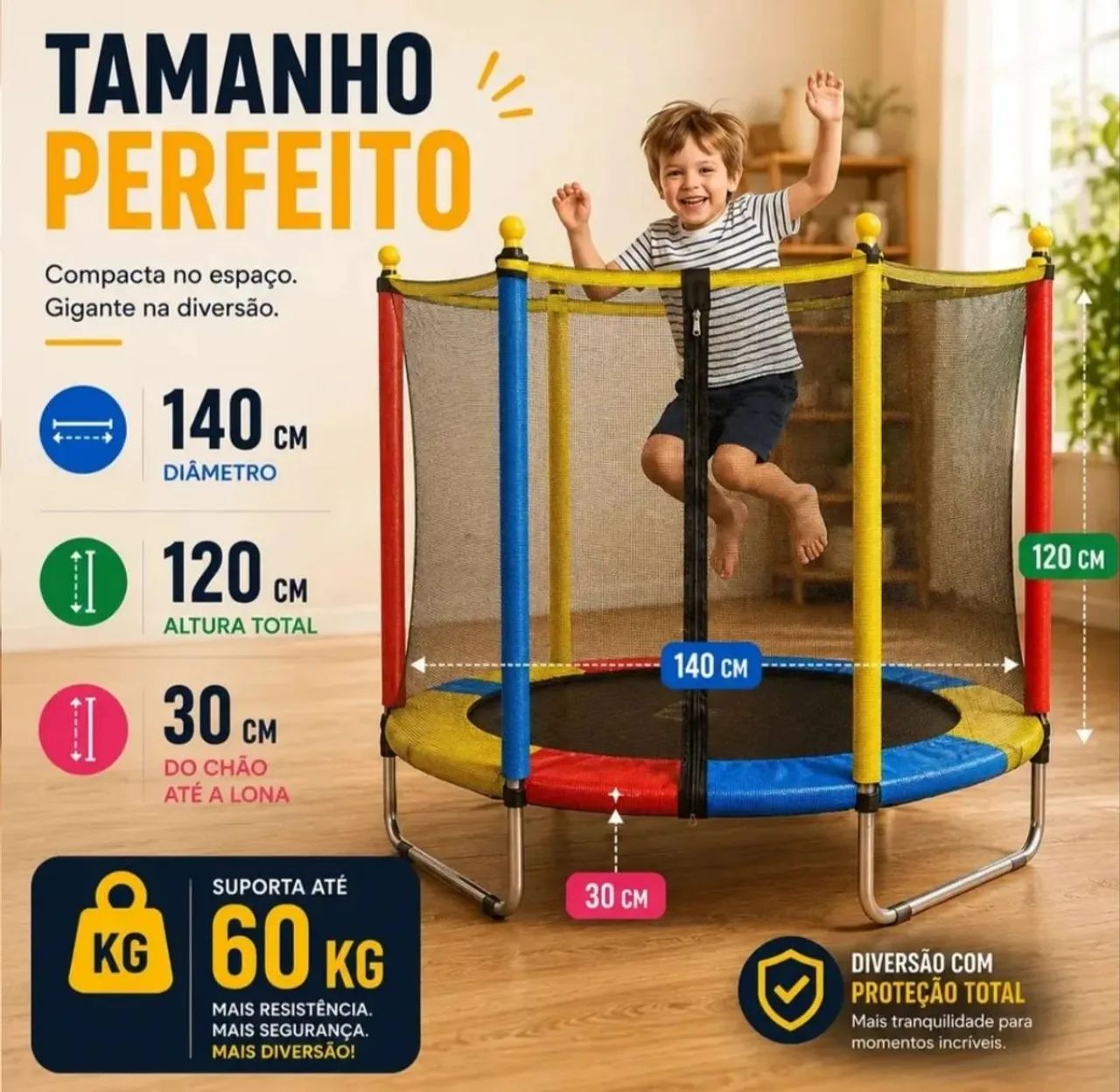 Cama elástica infantil 