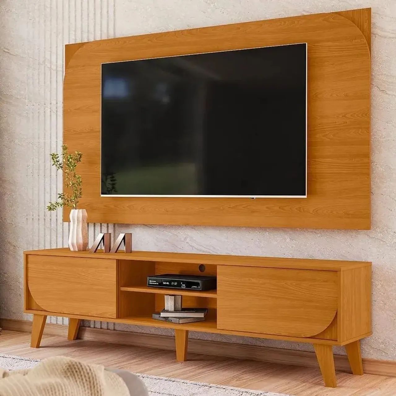 Rack com painel  Noruega para tv ate 65 polegadas 