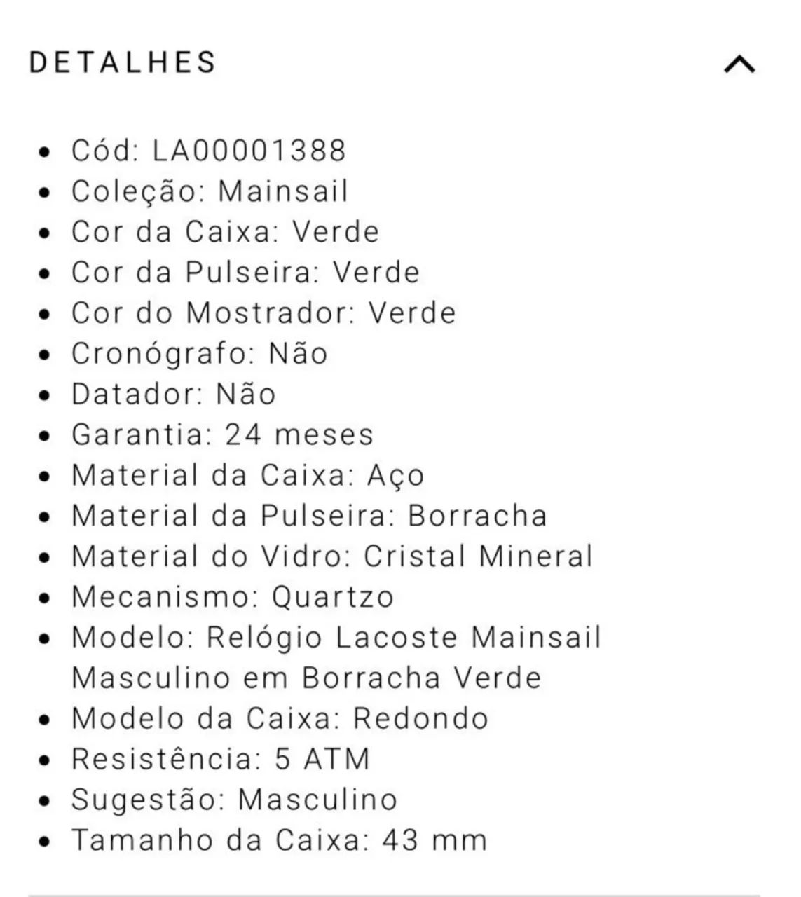 relógio lacoste mainsail masculino verde - Foto 5