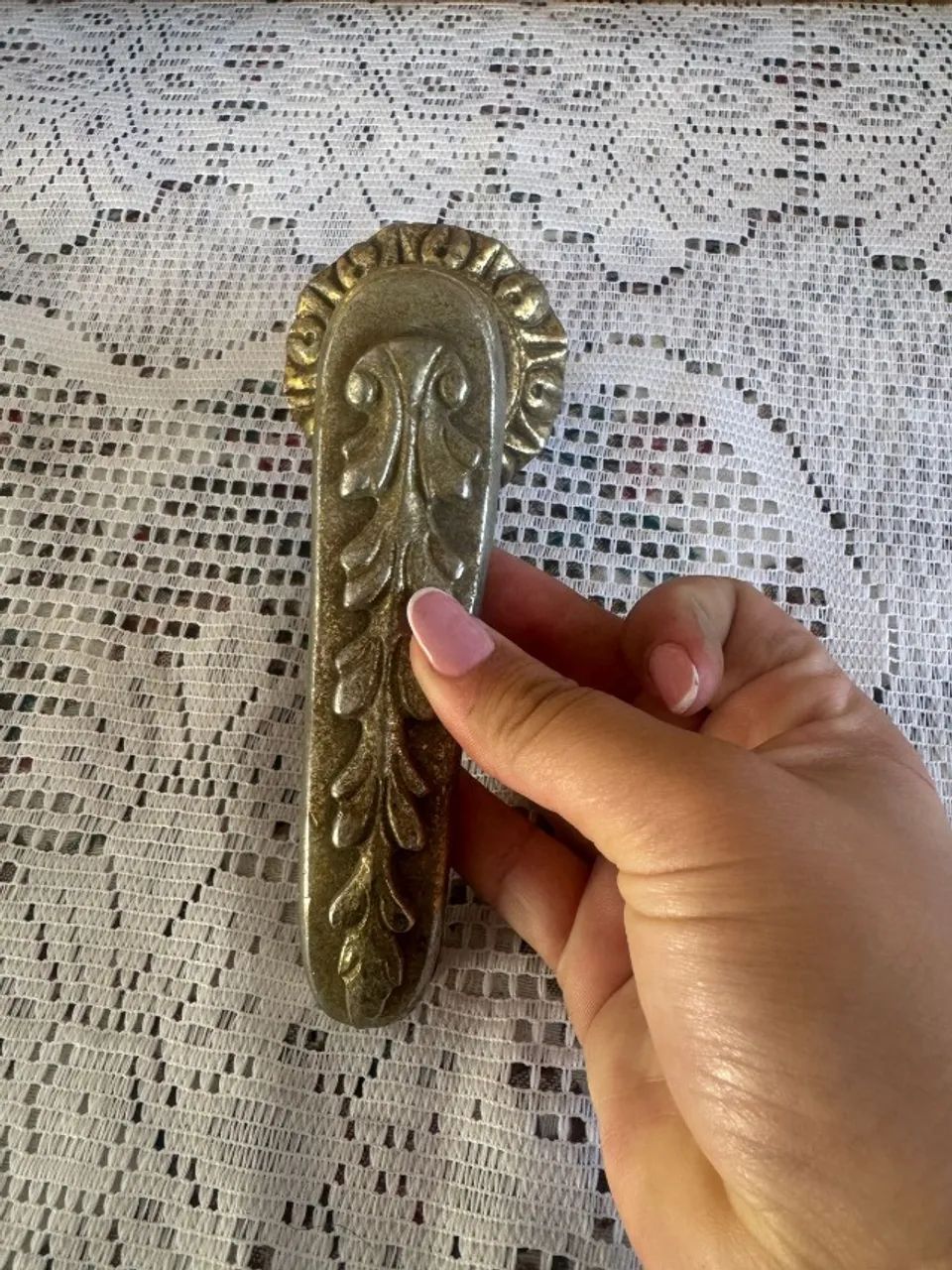 Torneira antiga em bronze 16cm