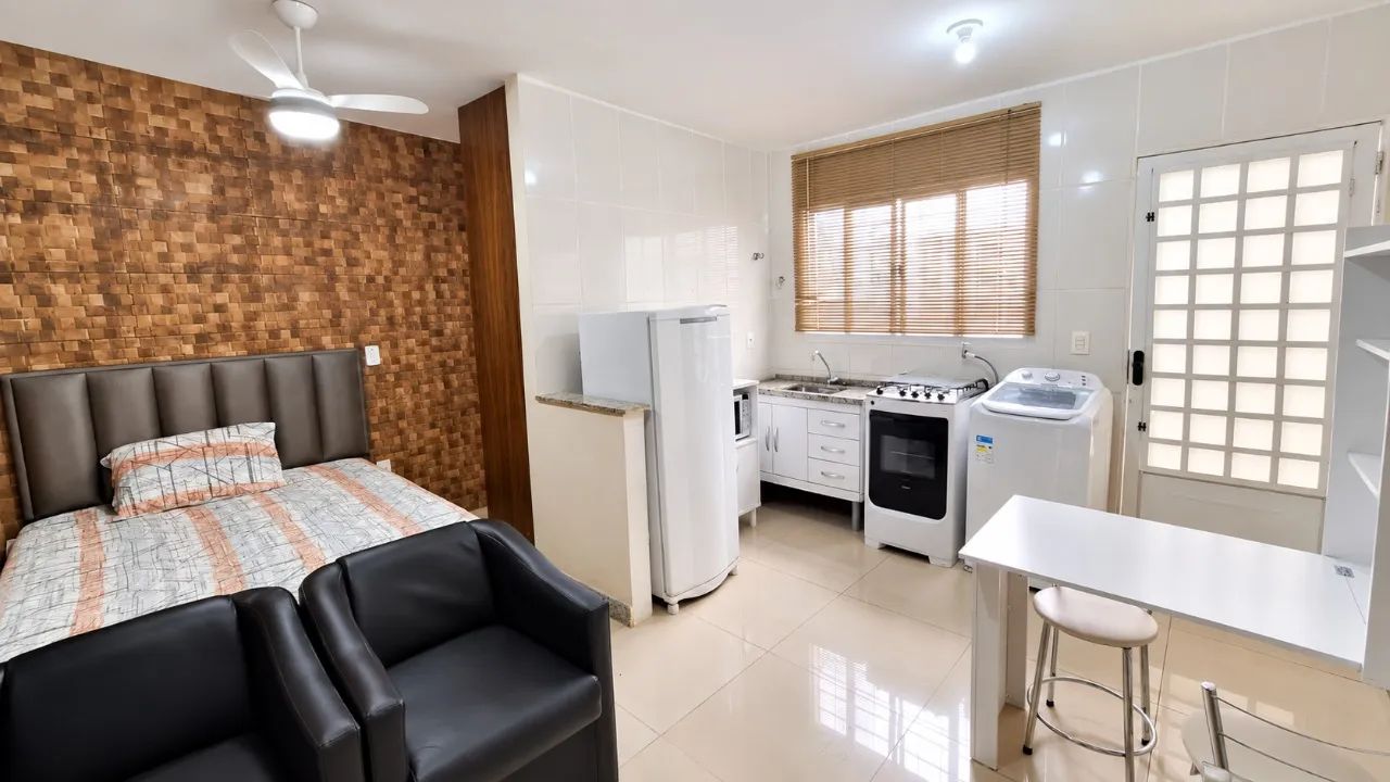 Flat Mobiliado com 01 Quarto para Locação, 30m²