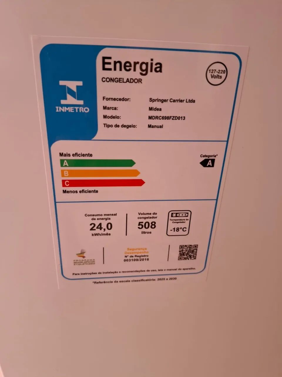 Freezer midea horizontal 2 tampas na caixa - Geladeiras e Freezers
